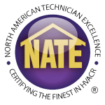 NATE-logo north american technician excellence certifying the finest in HVAC/ACR ETHRIDGE HEATING & AIR Bessemer, AL 35022